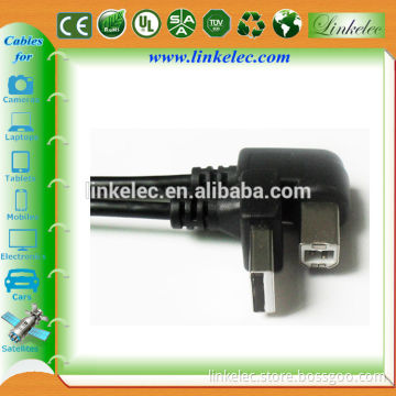 ultra thin usb canon printer data cable 28 / 24 awg usb cables of Up angle USB AM